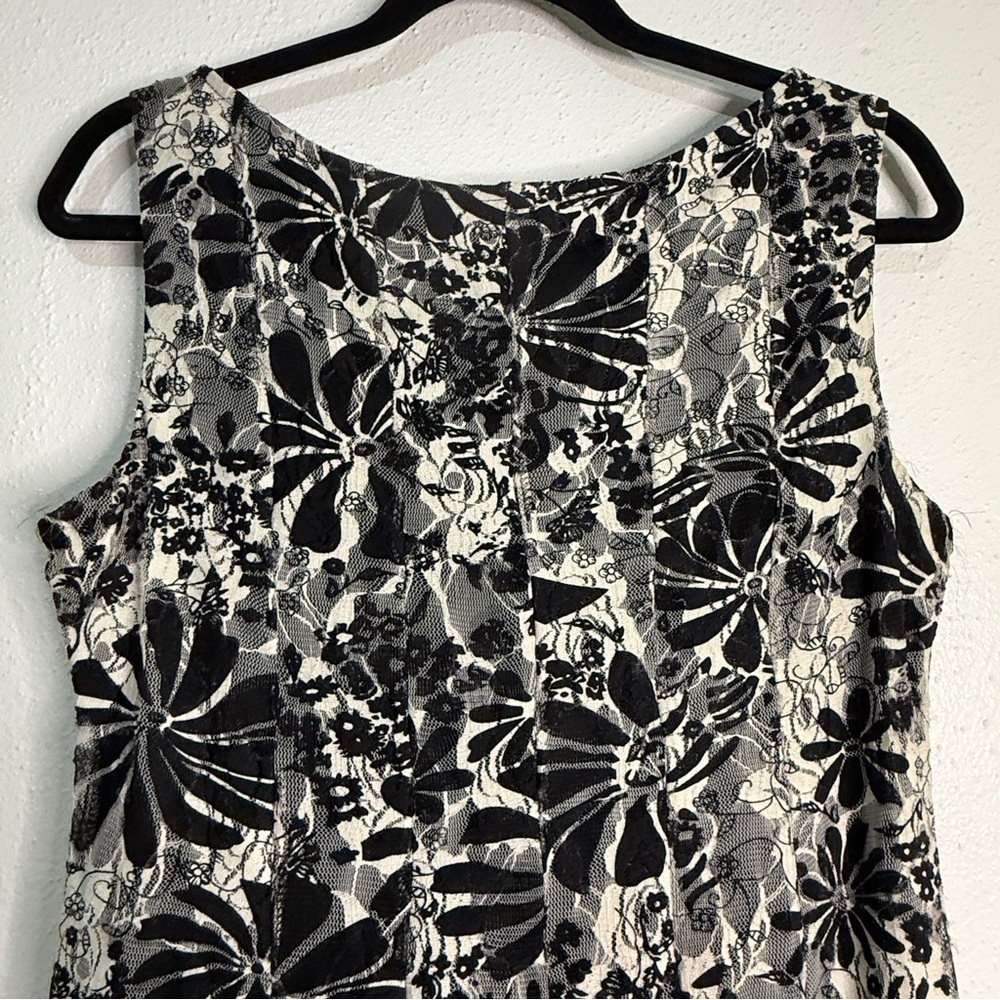 Perceptions Black, Gray & White Patterned Midi Dr… - image 6